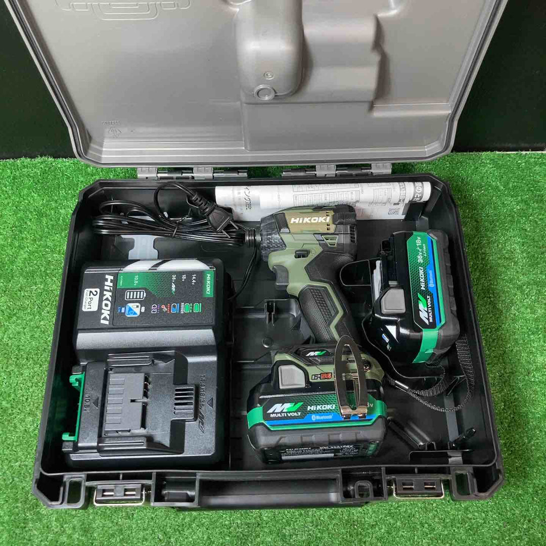 【美品】★ハイコーキ(HIKOKI ※旧:日立工機) コードレスインパクトドライバ フォレストグリーン WH36DD(2XHGSZ)【岩槻店】