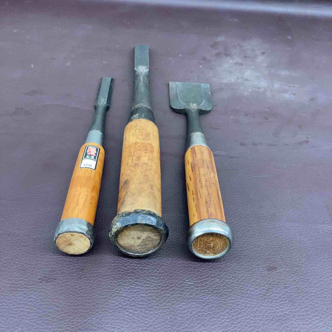 【中古美品】 【超希少】 鑿 石流 3本セット 和工具 のみ ノミ 鉋 大工 骨董品 【東大和店】