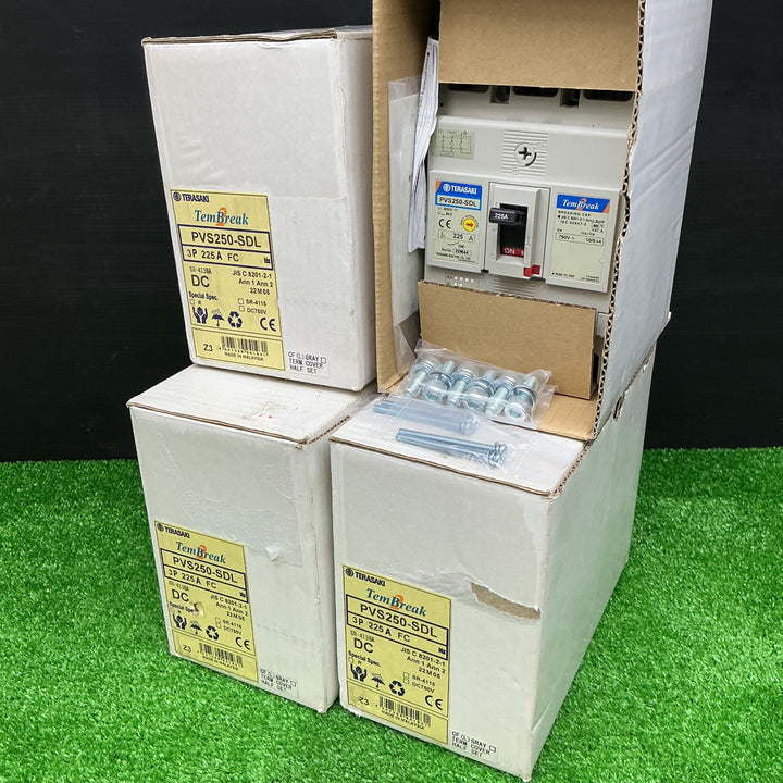 【未使用品】TERASAKI 寺崎 ノーヒューズブレーカー PVS250-SDL 3P225A 4点セット【電材館越谷店】