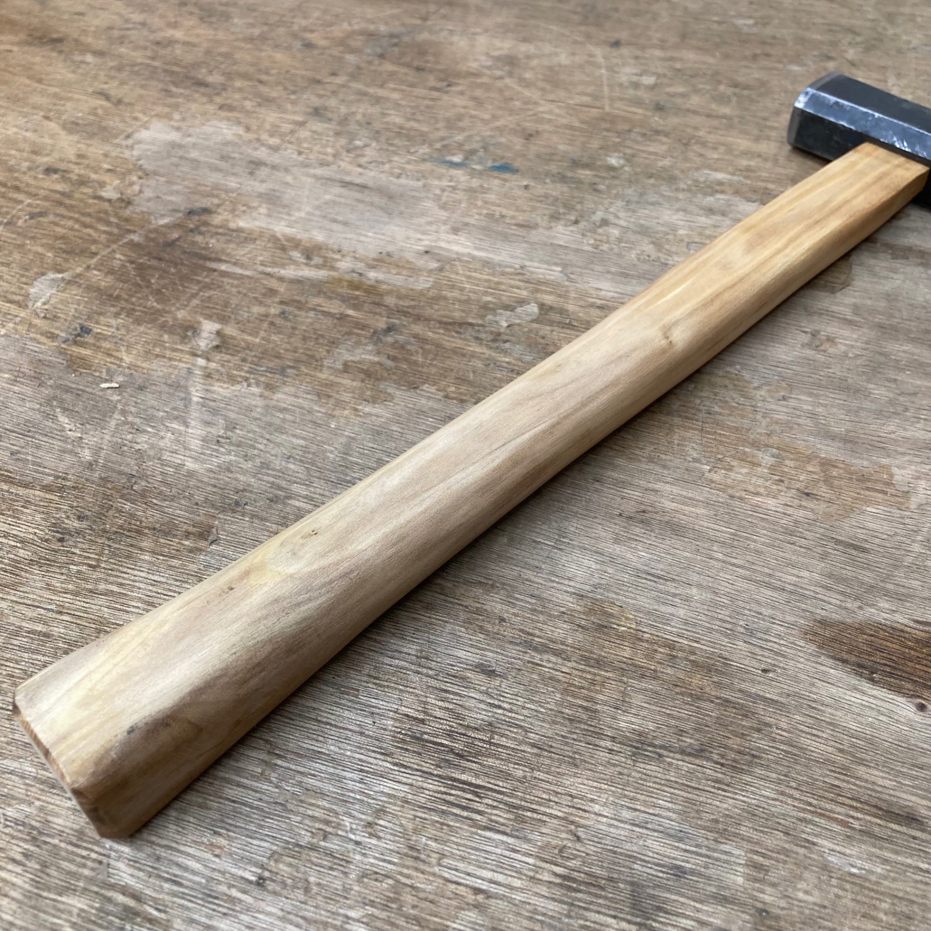 中古美品】 「正行」銘 八角玄能 400g 100匁？ グミの木柄 玄翁