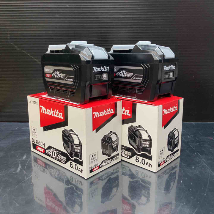 売り切り！【未使用品】高出力 純正 マキタ makita リチウムイオンバッテリー 40Vmax/8.0Ah BL4080H バッテリー 40V A〓77263 2個【川越店】