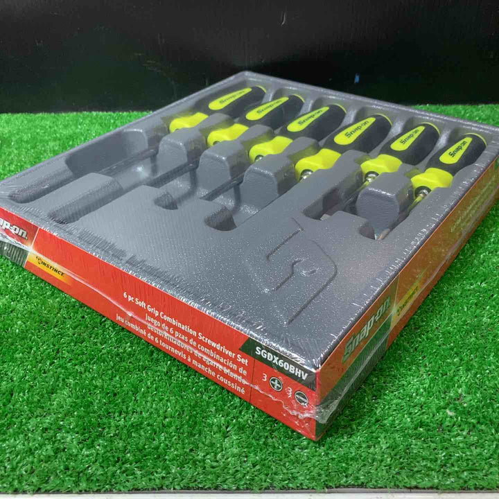 スナップオン/Snap-on ソフトグリップ ドライバーセット SGDX60BHV イエロー プラス3本、マイナス3本【岩槻店】