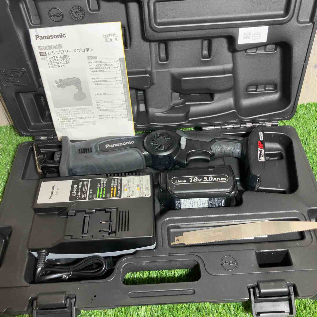 ☆パナソニック(Panasonic)14.4V/18V コードレスレシプロソー EZ47A1X-B 18V5.0Ahバッテリー1個充電器付属【戸田店】
