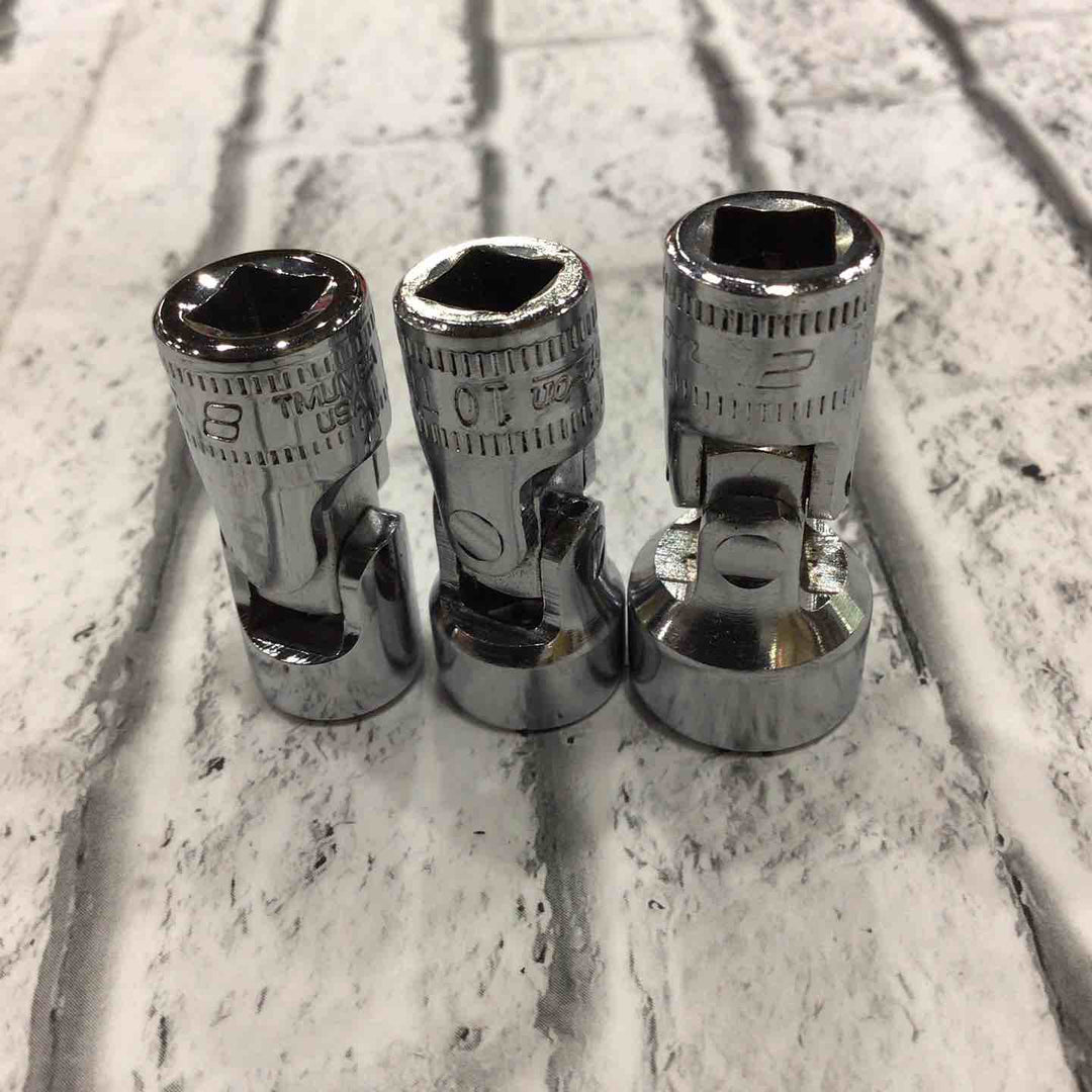 スナップオン(Snap-on) 1/4ユニバーサルソケット3点セット TMUMシリーズ 新・旧ロゴ混ざり 【川口店】