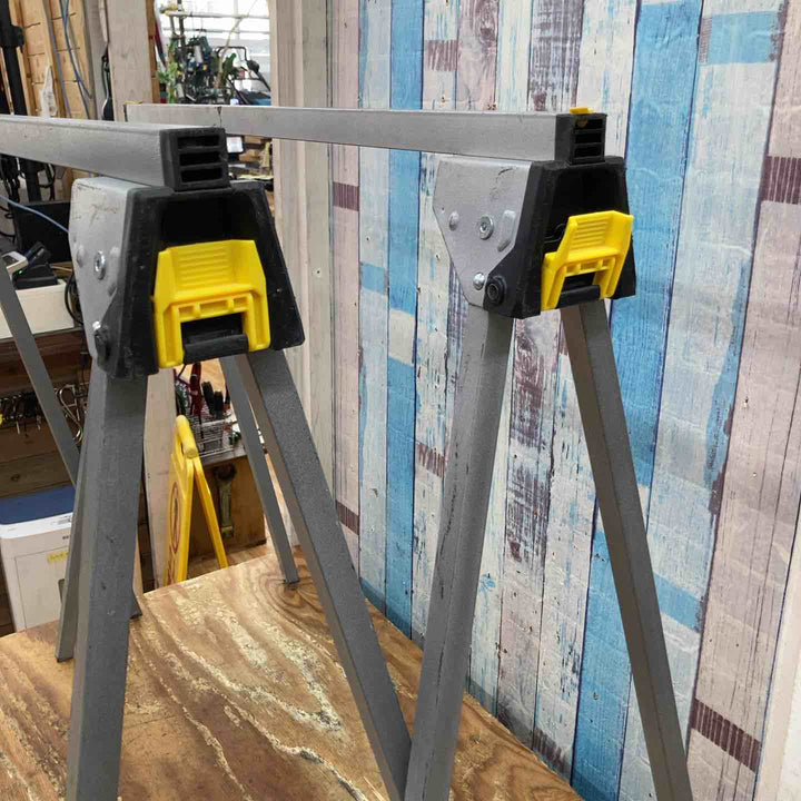 【中古品】スタンレー STANLEY ソーホース 折り畳み式 メタル 2脚１セット 作業台 車止め【柏店】