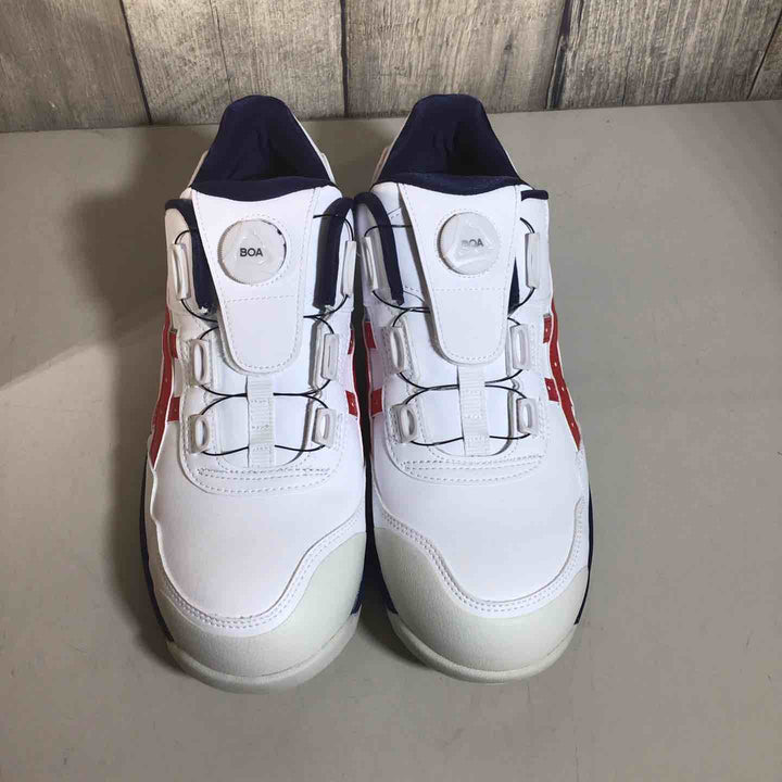 【未使用品】 アシックス 安全靴 ウィンジョブ CP306BOA ホワイトxクラシックレッド 27cm asics 【戸田店】