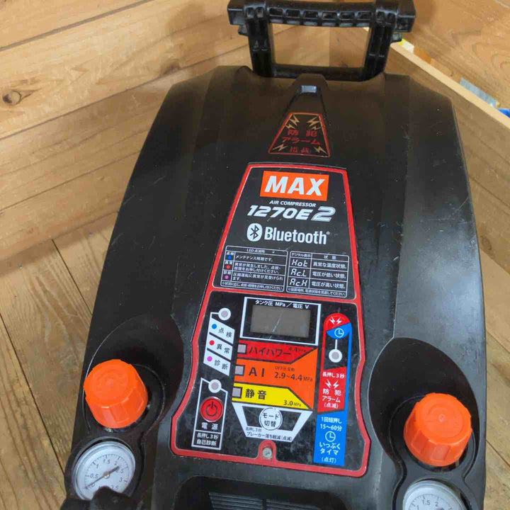 【動作良好】★マックス(MAX) エアコンプレッサー AK-HH1270E2_ブラック【所沢店】
