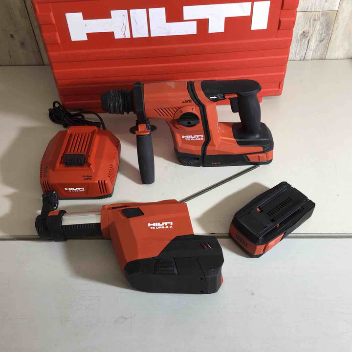 【中古品】HILTI 36V充電式ハンマドリル TE6-A36 集じん装置付 36V/2.6Ah バッテリー2個付【戸田店】