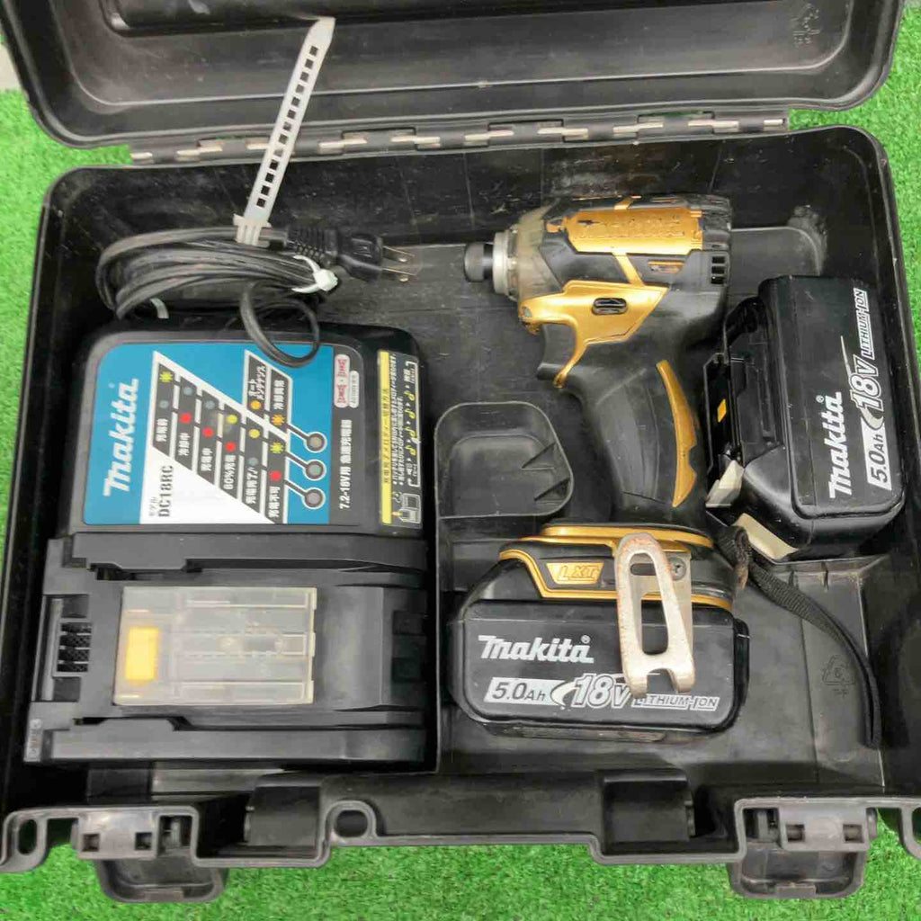 現状品】マキタ(makita) コードレスインパクトドライバー 18V ゴールド