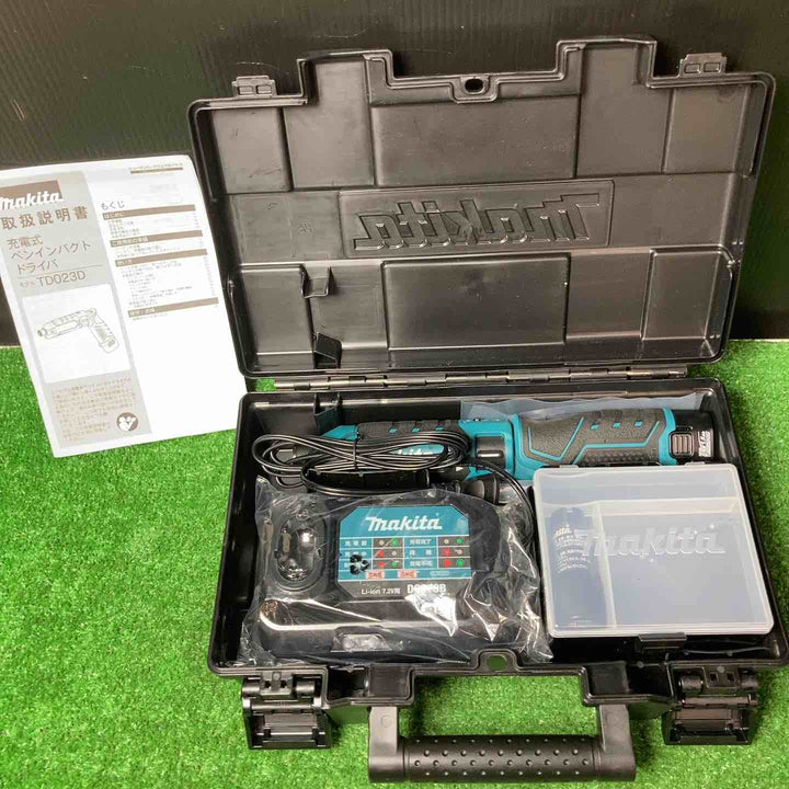 【美品】★マキタ(makita) 7.2V コードレスペンインパクトドライバ TD023DSHX ◎バッテリー2個付き【岩槻店】