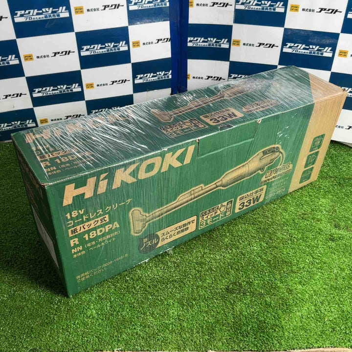 ◇ハイコーキ(HiKOKI) R18DPA (NN) 紙パック式 コードレスクリーナー ペールホワイト【草加店】
