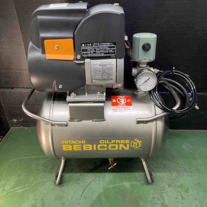 ◇日立産機(HITACHI) ベビコン 0.2LE-8S 常圧エアコンプレッサ 吐出口止め弁付いていません。【戸田店】