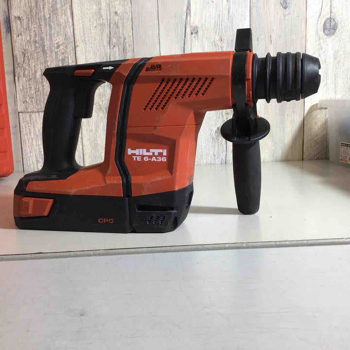 【中古品】HILTI 36V充電式ハンマドリル TE6-A36 集じん装置付 36V/2.6Ah バッテリー2個付【戸田店】