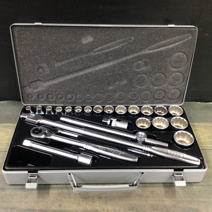 〇 トネ(TONE) ソケットレンチセット 差込角12.7mm(1/2") 160M 内容25点 シルバー 【東大和店】