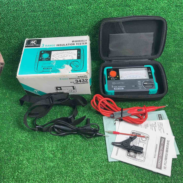 共立電気計器 (KYORITSU) キューメグ 3レンジ絶縁抵抗計 (125V/250V/500V) KEW 3432【川崎店】