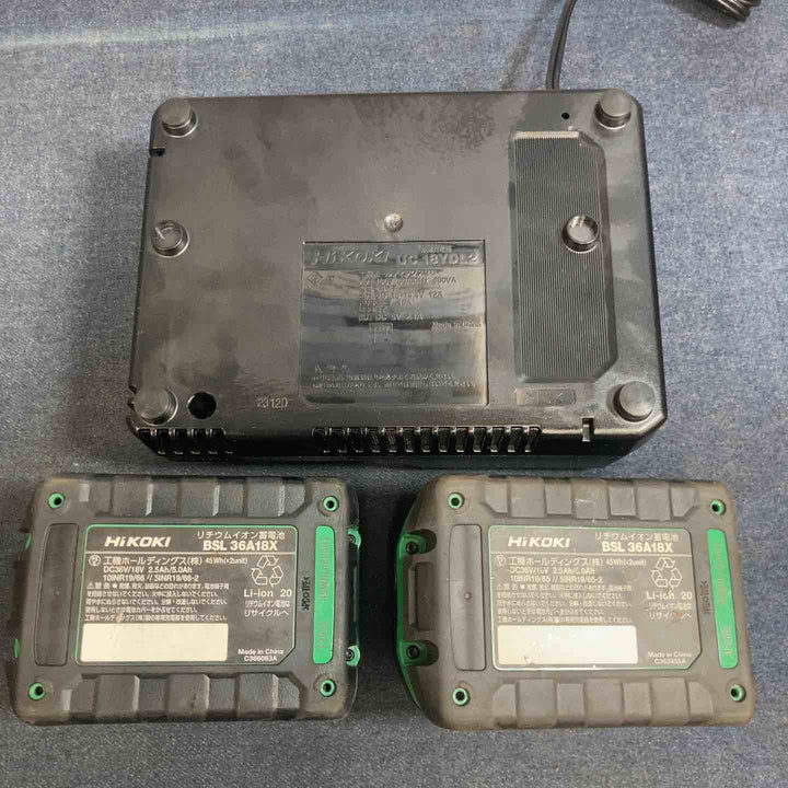 【中古品】★ハイコーキ コードレスインパクトドライバー WH36DC 充電器 バッテリー2個 (BSL36A18Xｘ2個)【八潮店】