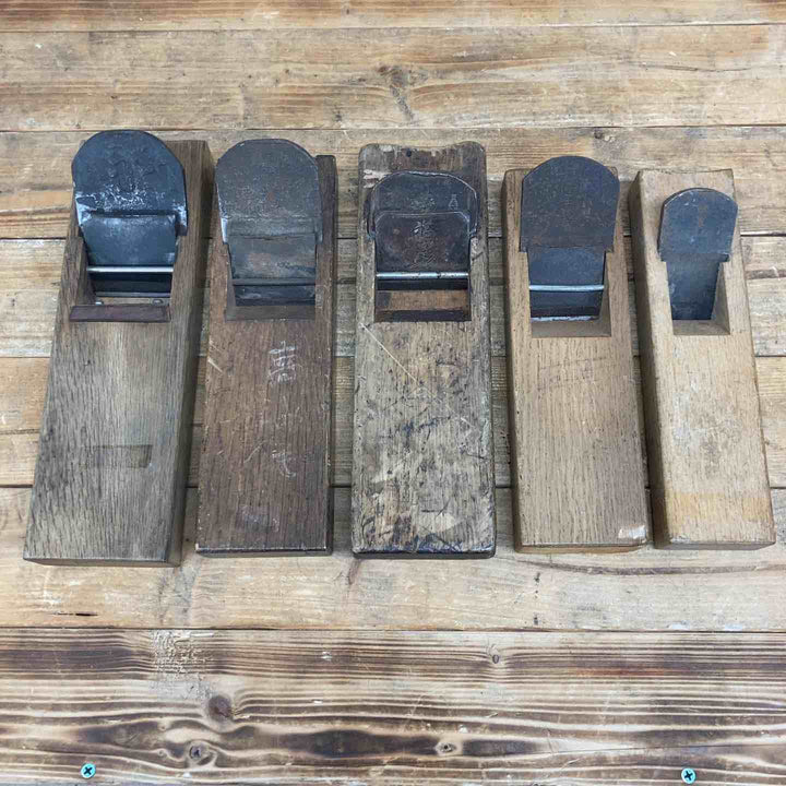 【中古品】 福寿・貴光・永壽・古佐吉・是行 鉋5点セット  鉋 かんな カンナ 和工具 大工道具 鑿 のみ 鋸 のこ 【東大和店】