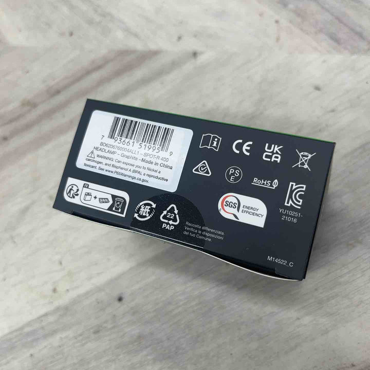 Black Diamond スポット400-R グラファイト マイクロUSBポートを備えた充電式モデル!!【越谷店】