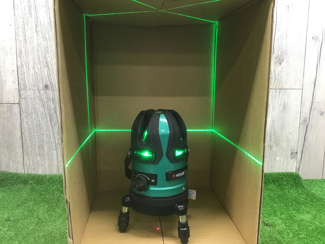 現状品◇VOICE レーザー墨出し器 グリーンレーザー VLG-8X　ガラス割れ有【富山店】●SC