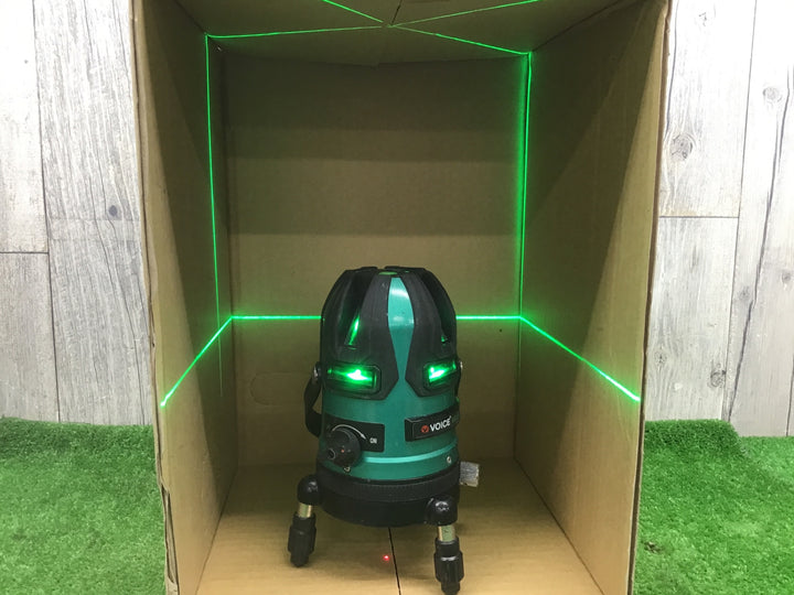 現状品◇VOICE レーザー墨出し器 グリーンレーザー VLG-8X　ガラス割れ有【富山店】●SC