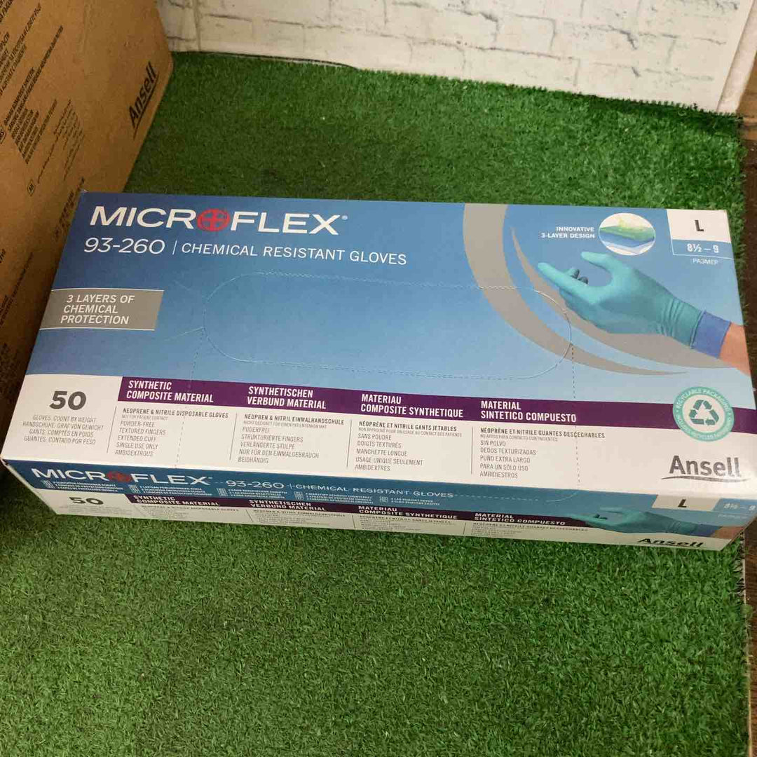 Ansell マイクロフレックス 使い捨て手袋 93-260 Lサイズ 50枚×10箱 ニトリル ネオプレン【町田店】