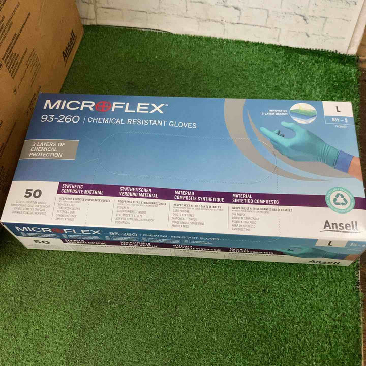 Ansell マイクロフレックス 使い捨て手袋 93-260 Lサイズ 50枚×10箱 ニトリル ネオプレン【町田店】