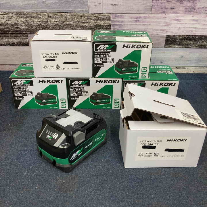 ハイコーキ(HIKOKI ※旧:日立工機) リチウムイオンバッテリー 36V/2.5Ah BSL36A18X 6個セット【八潮店】
