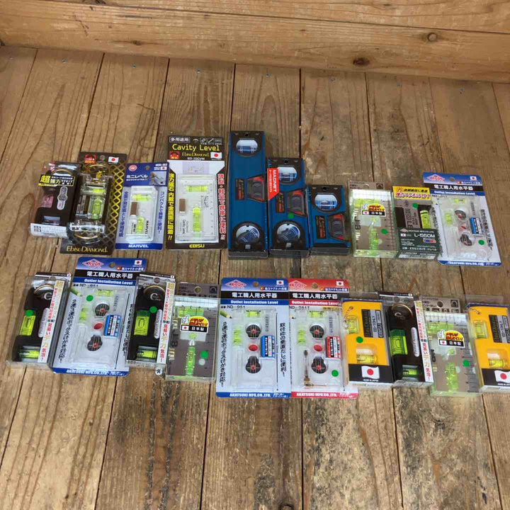 在庫出し切り！【未使用品】水平器 磁石モデル マグネット付き 20個セット まとめ売り エビスダイヤモンド KOD シンワ等②【所沢店】