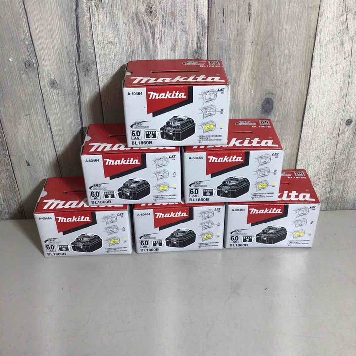 【未使用品】 純正 マキタ makita リチウムイオンバッテリー 18V/6.0Ah BL1860B 6個 バッテリー 純正品 18V 【戸田店】