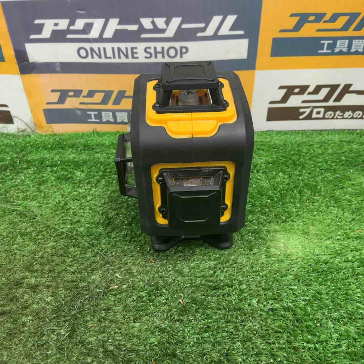 Alloyman レーザー墨出し器 4D フルライン グリーンレーザー 水平器  電量LCDディスプレー搭載 IP54防水防塵 自動補正 受光器対応 建築現場 DIY yellow【草加店】