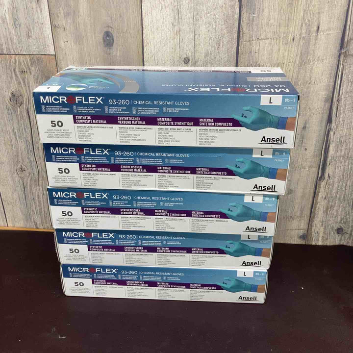 【未使用品(店頭展示品)】 Microflex(アンセル) 93-260 ニトリルネオプレン手袋 500枚×10箱セット S/M/Lサイズ 【東大和店】