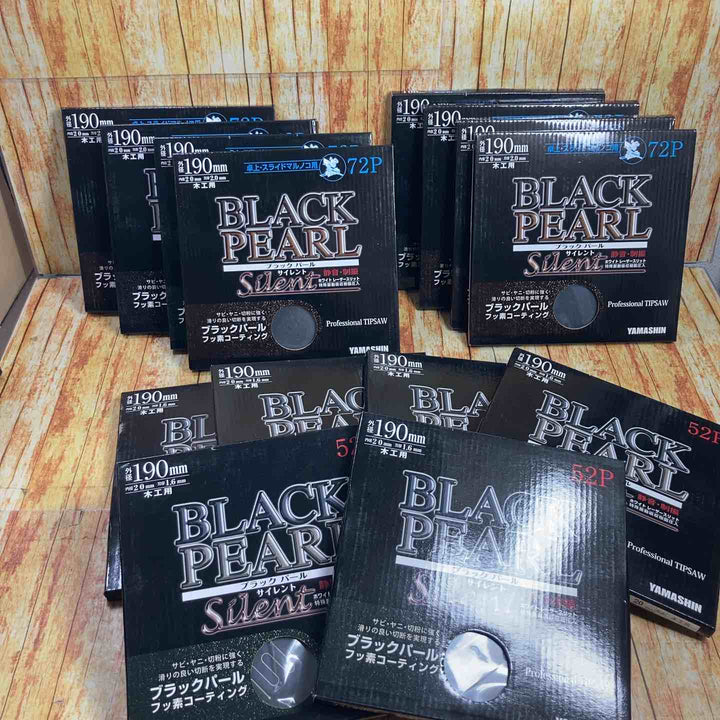 山真製鋸　木工用　190mm 卓上・スライド丸ノコ用/電動丸ノコ用刃　ブラックパール　MAT-BLPS-190 14枚セット【川崎店】