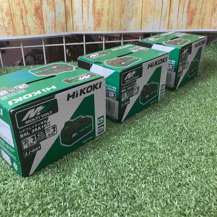 ★ハイコーキ(HIKOKI ※旧:日立工機) リチウムイオンバッテリー 36V/2.5Ah BSL36A18X　計3点セット【川崎店】
