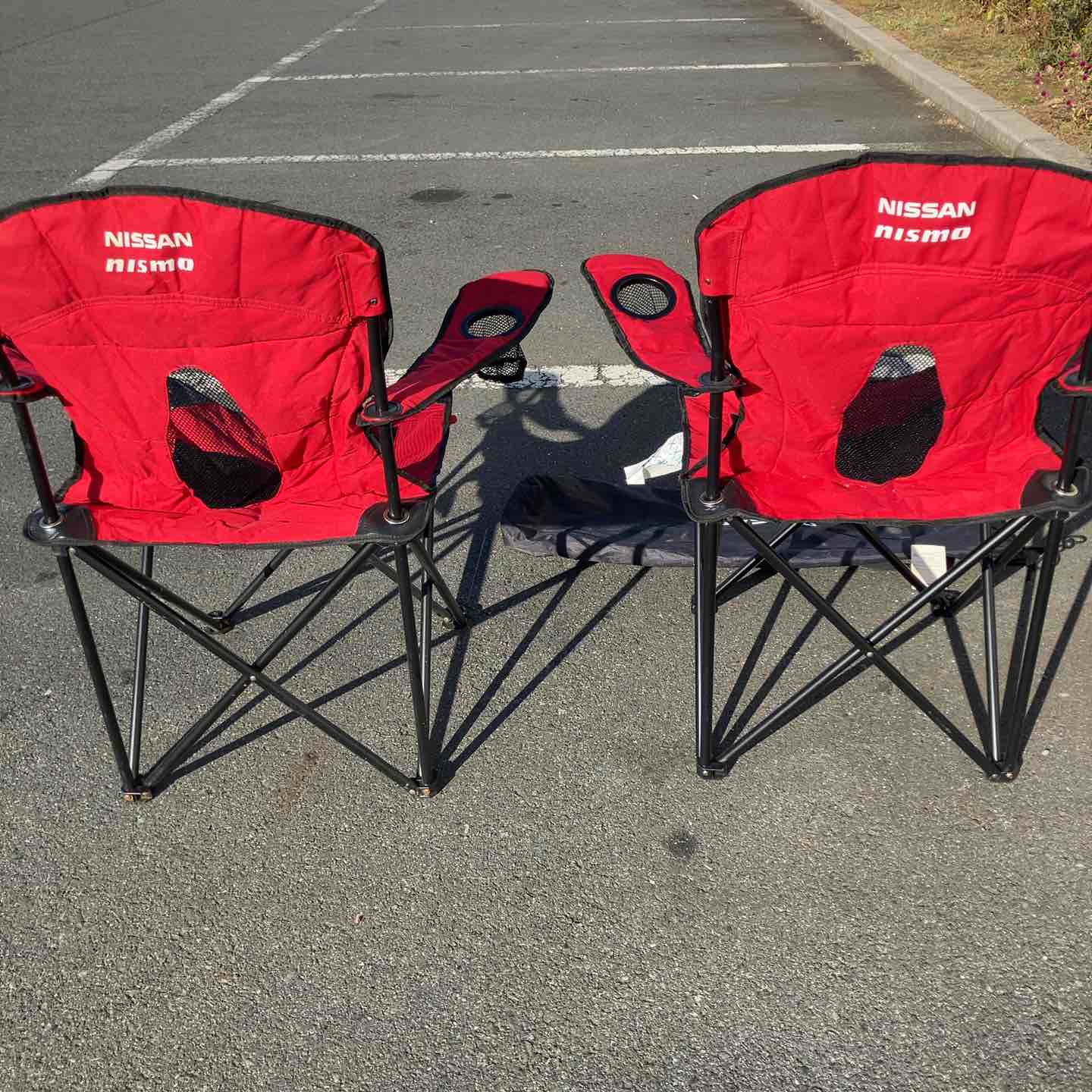 nismo アウトドアチェア 椅子 ブラック ニスモ　GT-R Z チェア NISMO FANチェア（大）/レジャーチェア 中古品 FANチェア(大
