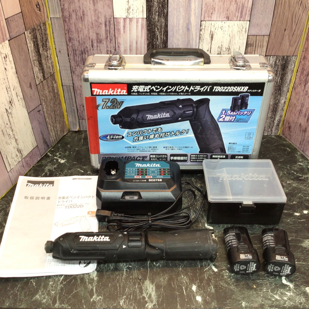 中古美品 Makita マキタ 充電式ペンインパクトドライバー TD022DSHXB