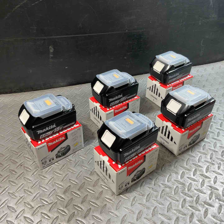 マキタ(makita) リチウムイオンバッテリー 18V/6.0Ah BL1860B　5台セット  純正バッテリー【草加店】