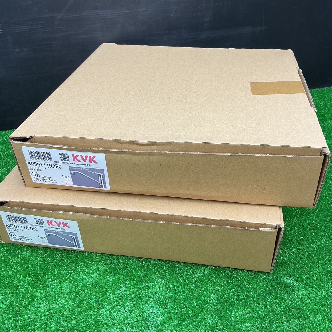 【未使用品】KVK キッチン用 シングルレバー式混合栓 KM5011TR2EC　2点セット【電材館越谷店】