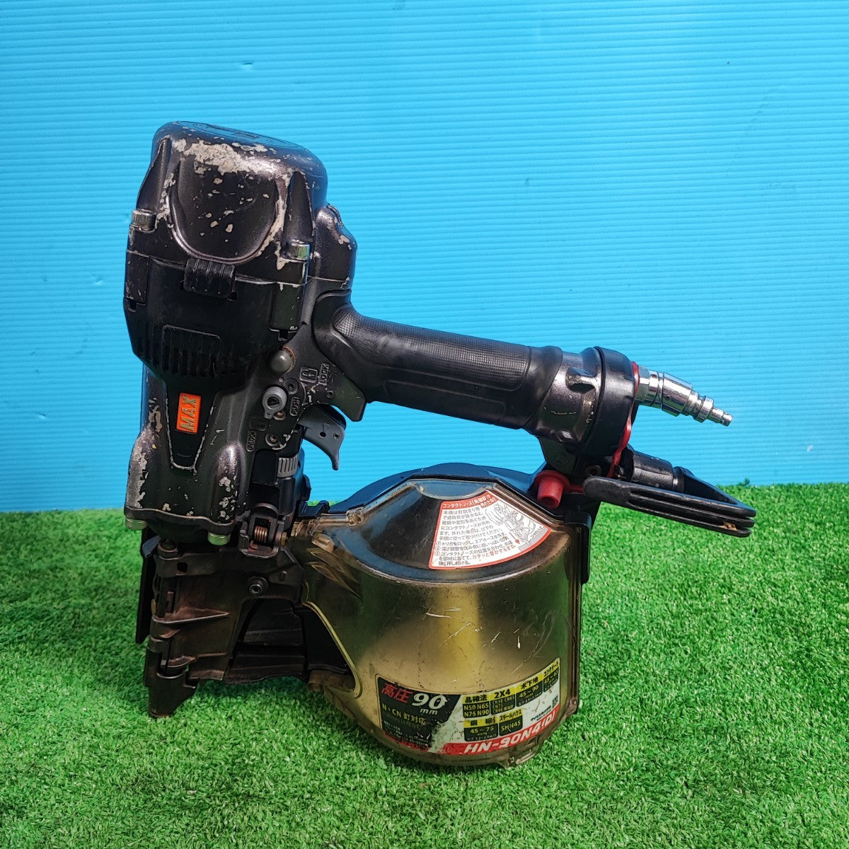 ☆マックス(MAX) 高圧エア釘打ち機 染み込ま HN-90N4(D)-G【戸田店】 ☆マックス(MAX) 高圧エア釘打ち機 染み込ま HN-90N4(D)-G【戸田店】