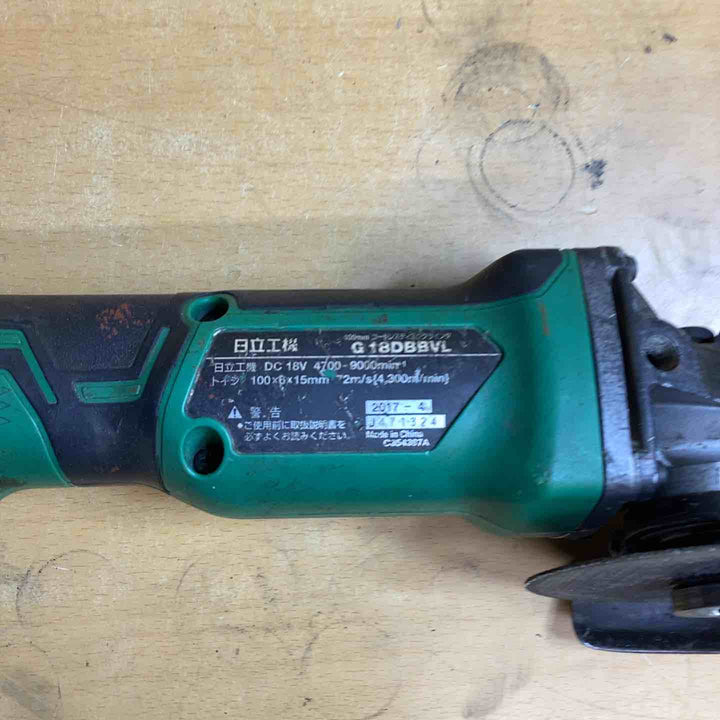 ☆ハイコーキ(HIKOKI ※旧:日立工機) 100mmコードレスディスクグラインダ G18DBBVL(NN)(L)【越谷店】