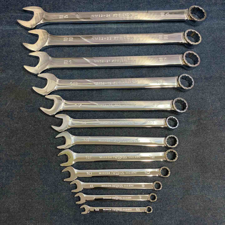 KTC コンビネーションレンチ ネプロス ミラー NMS2-24,22,21,19,17,14,13,12,10,8,7,5.5 12本セット【八潮店】