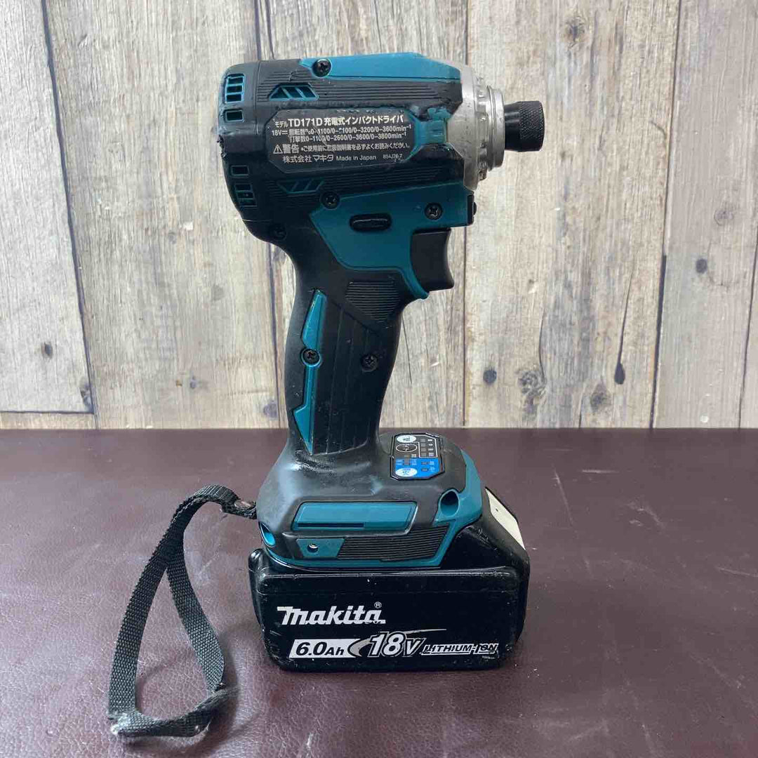 【中古品】マキタ(makita) コードレスインパクトドライバー TD171DZ 18V バッテリー付属【東大和店】