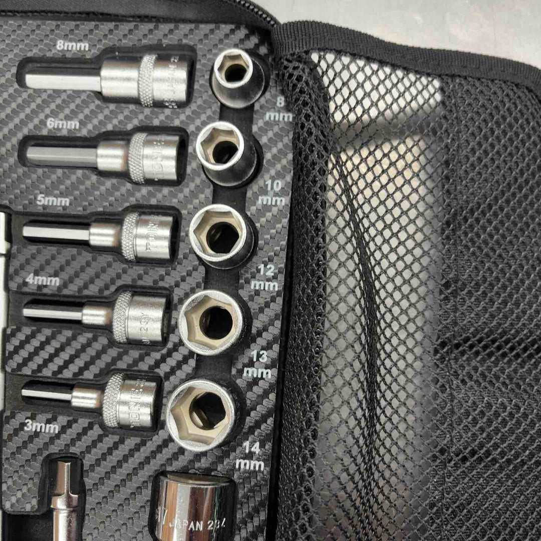 【中古美品】トネ(TONE) ツールバッグセット TSX3172 差込角9.5mm(3/8") ブラック 内容21点【所沢店】