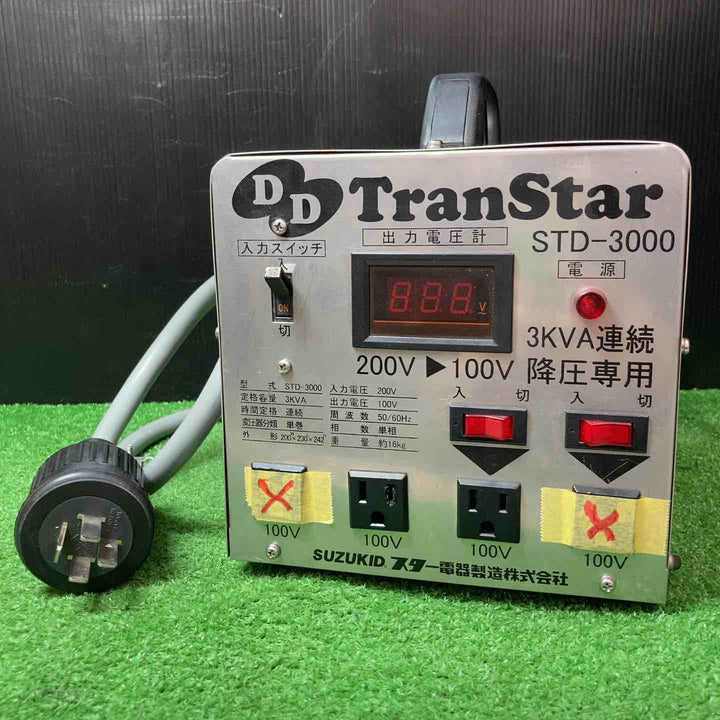 【現状品】スズキッド(SUZUKID) 降圧器 DDトランスター STD-3000 ※備考欄要必読【岩槻店】