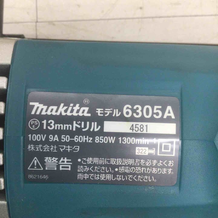 【中古品】 マキタ/makita 電気ドリル 6305A ブレーキ付 【鴻巣店】