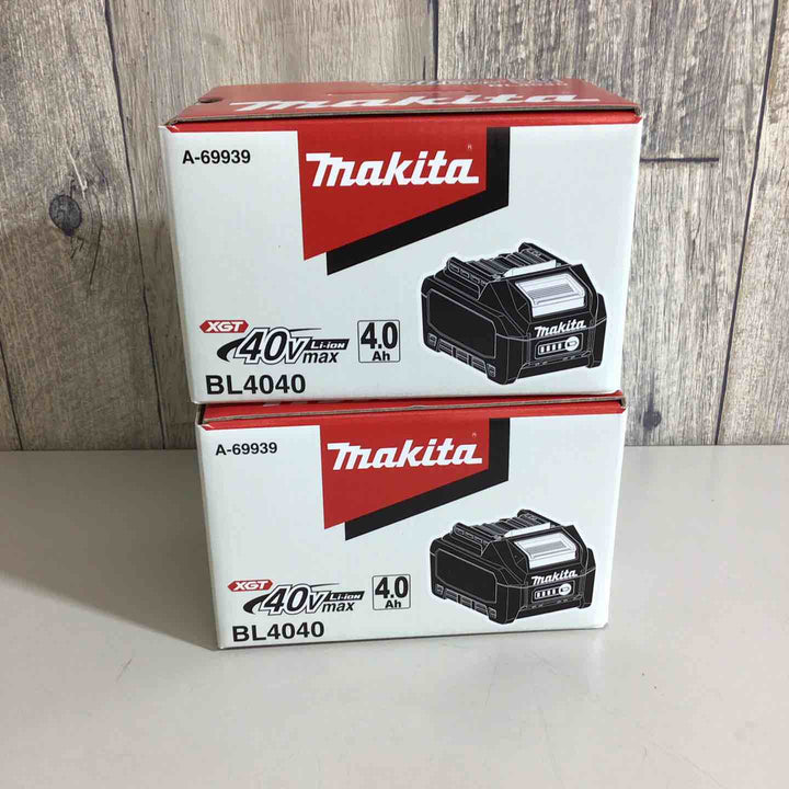 【未使用品】★純正品★マキタ(makita) リチウムイオンバッテリー 40Vmax/4.0Ah BL4040 2個セット【戸田店】