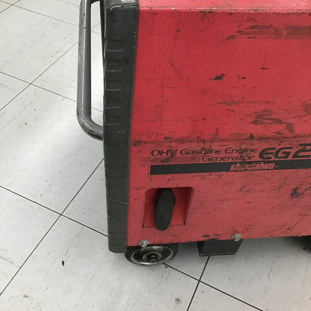 【現状品/店頭受取り限定】◇新ダイワ(Shindaiwa) 防音型ガソリン発電機 EG25M-A 50Hz (EG25M) タンク内の燃費フィルターが欠品してます。【鴻巣店】
