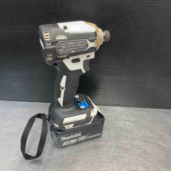 【中古品】 マキタ(makita) 18V コードレスインパクトドライバー TD171DZW バッテリー1個付属 【東大和店】