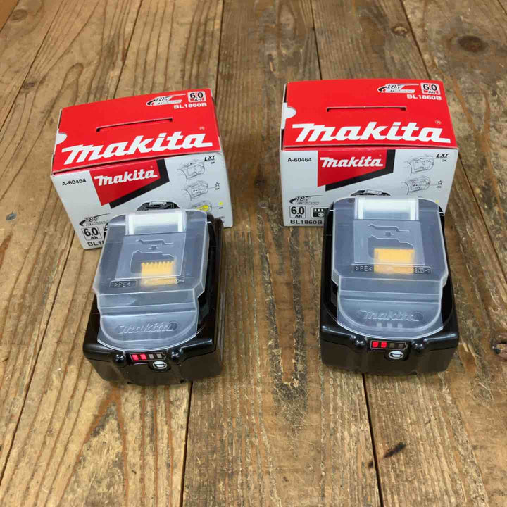≪特価≫マキタ(makita) リチウムイオンバッテリー 18V/6.0Ah BL1860B 計2点セット【所沢店】