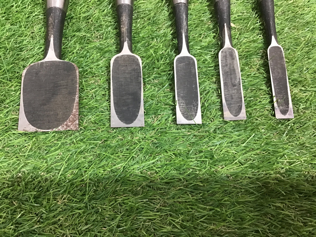 保管品　別誂追入鑿　勇助5本組　(4分・5分・8分・1寸4分)【富山店】♪Y5コン