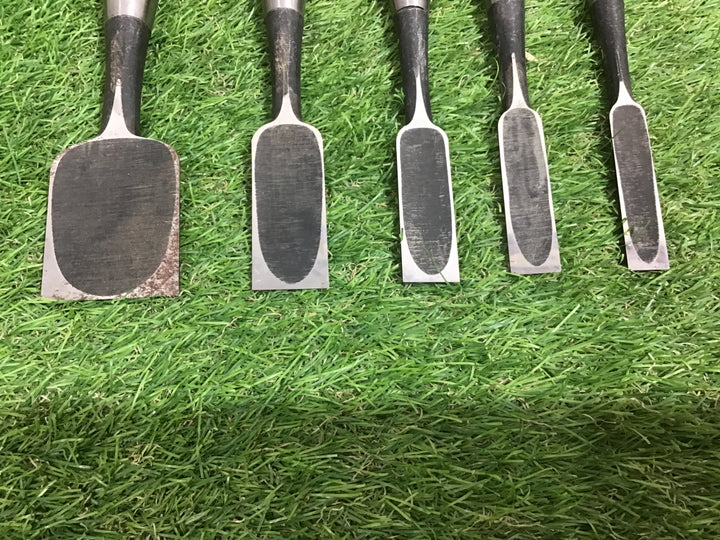 保管品　別誂追入鑿　勇助5本組　(4分・5分・8分・1寸4分)【富山店】♪Y5コン